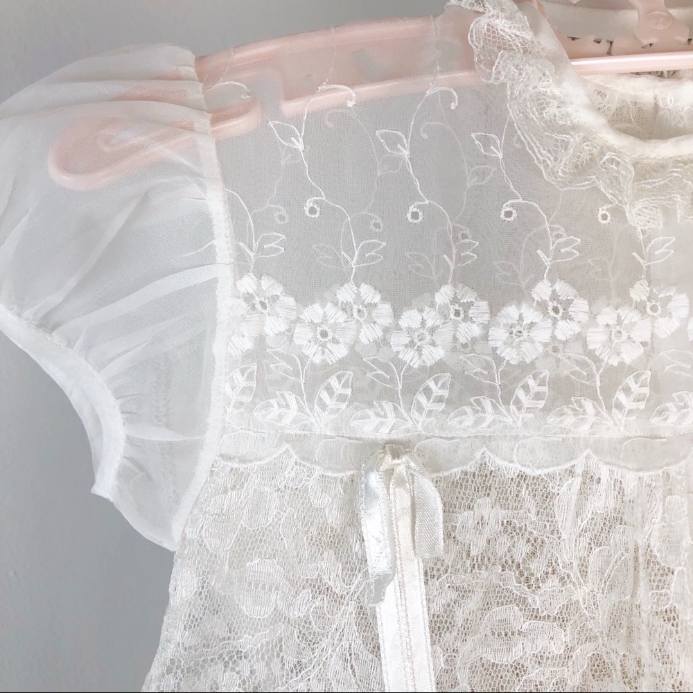 Handmade White Lace Special Occasion Dress - Picture 10 of 11